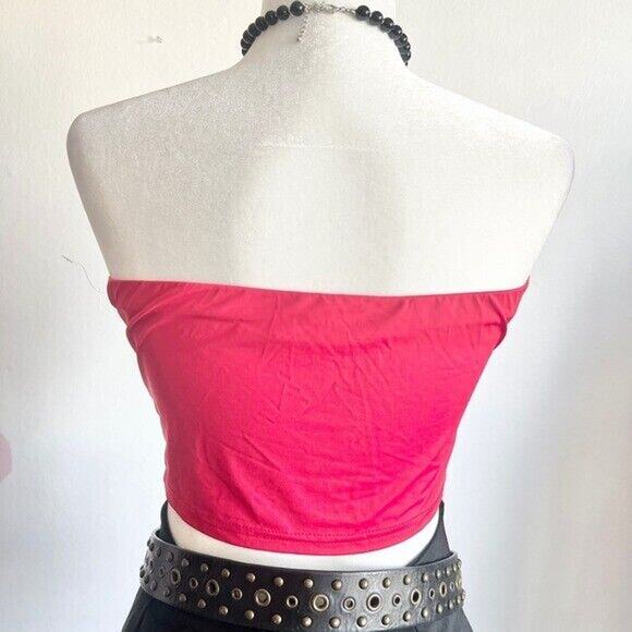 Red Coquette Tube Top, Y2K, Romantic, Soft Girl, Indie, Vintage, Feminine, Small - Picture 3 of 3